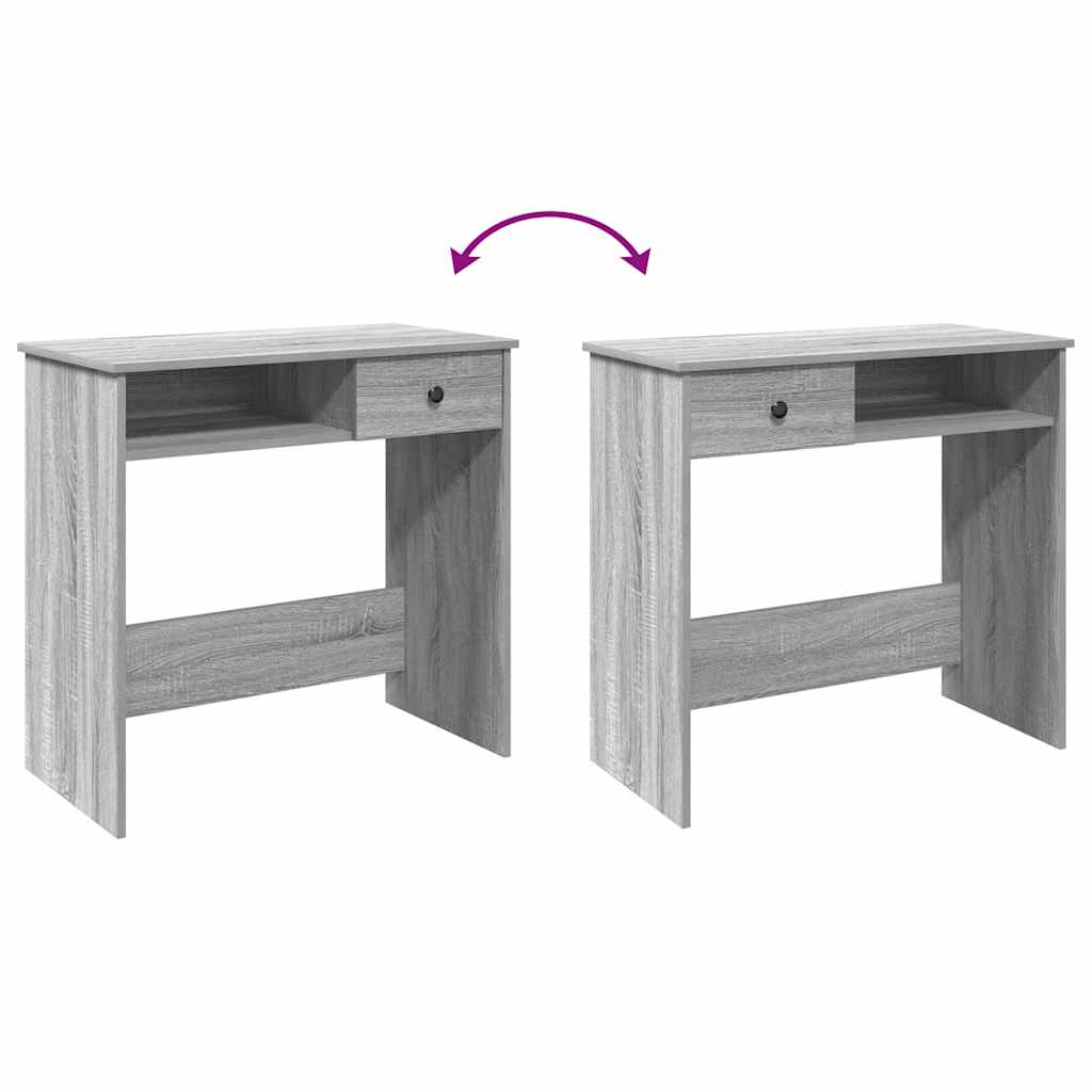 Scrivania Grigio Sonoma 80x40x75 cm in Legno Multistrato - homemem39