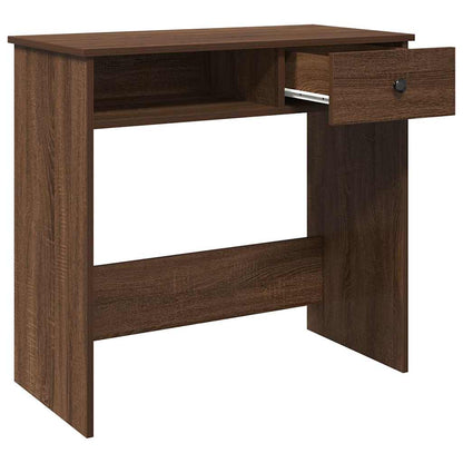 Scrivania Rovere Marrone 80x40x75 cm in Legno Multistrato - homemem39