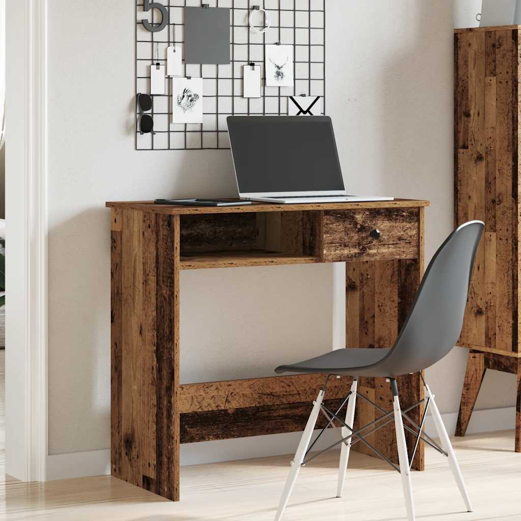 Scrivania Legno Antico 80x40x75 cm in Truciolato - homemem39
