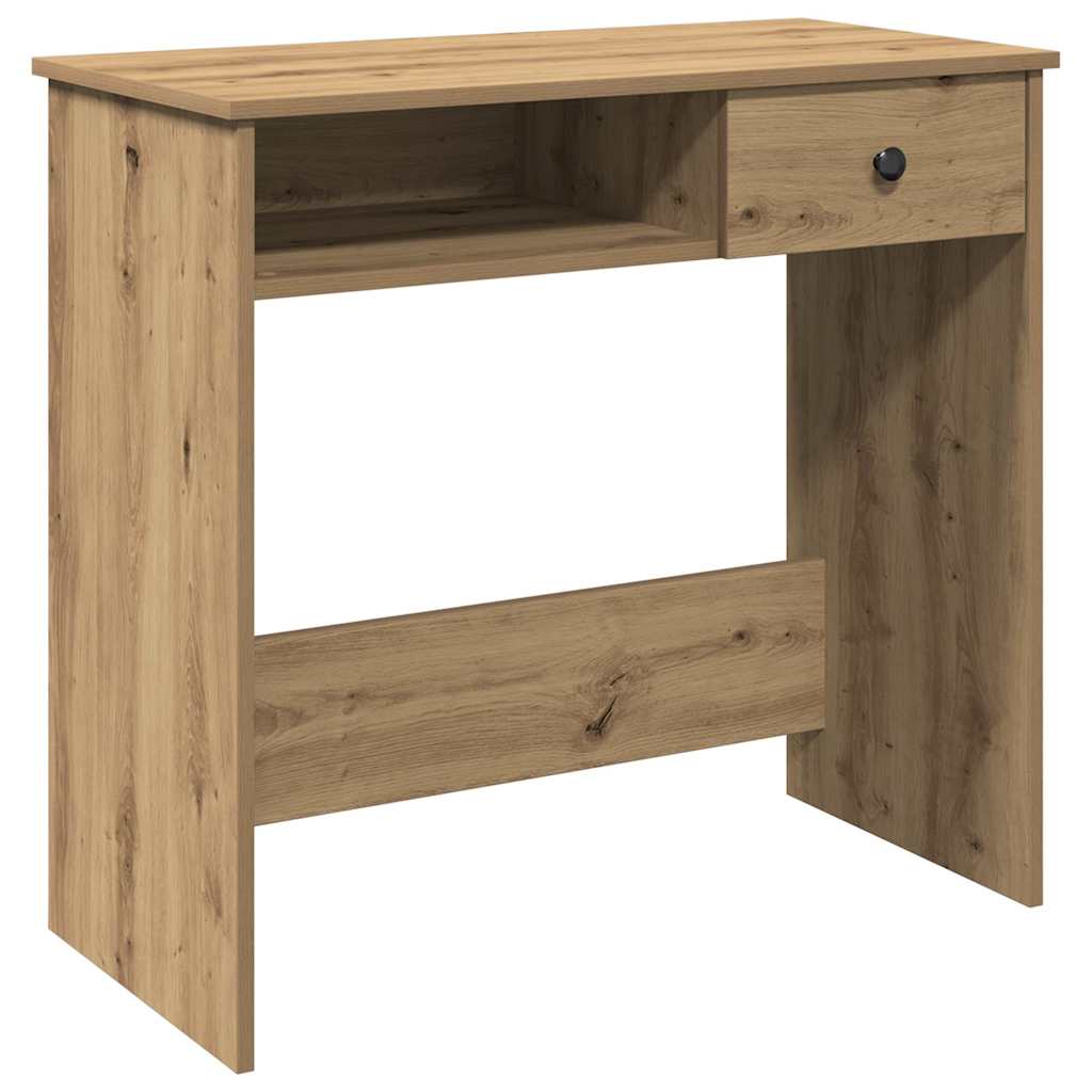 Scrivania Rovere Artigianale 80x40x75 cm in Legno Multistrato - homemem39