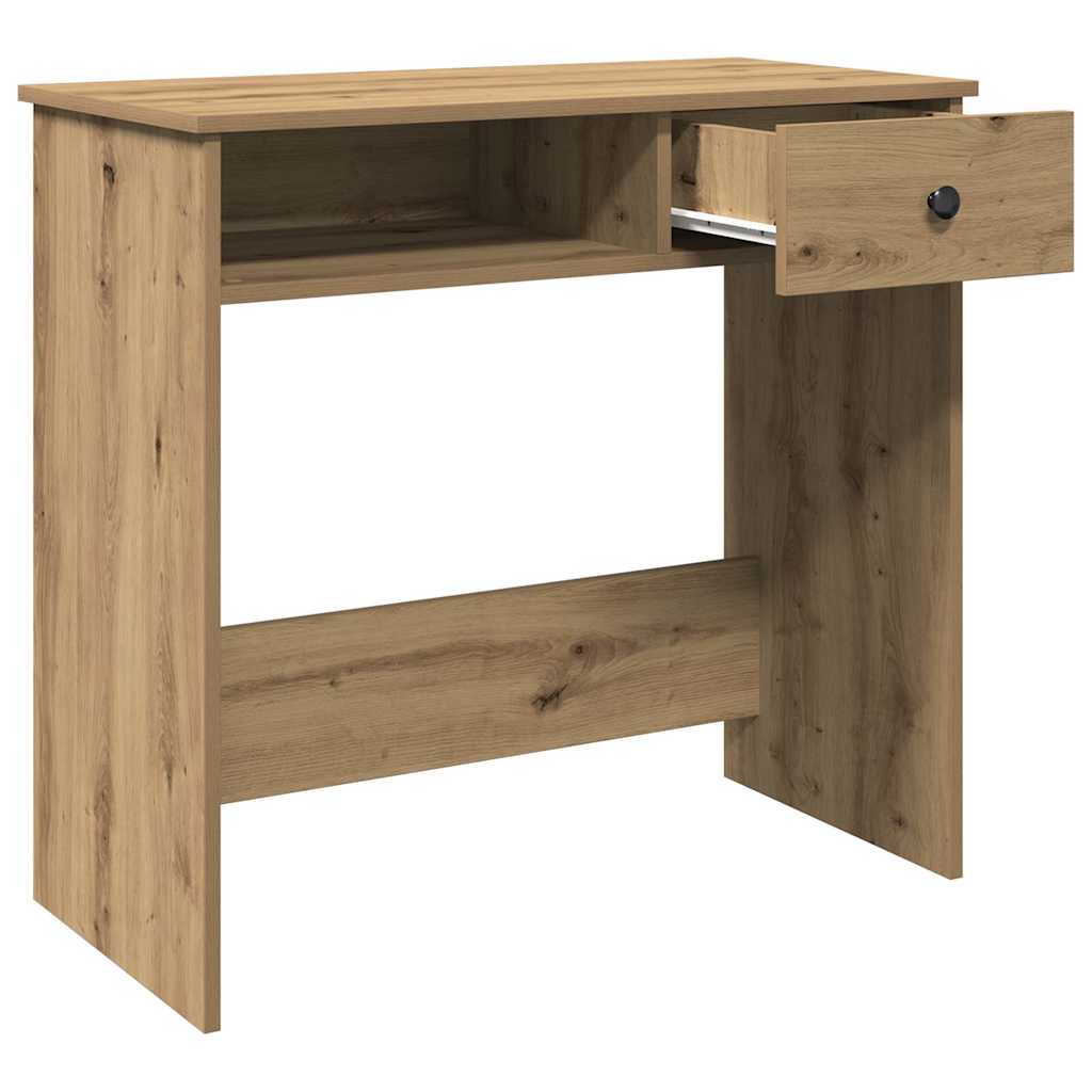 Scrivania Rovere Artigianale 80x40x75 cm in Legno Multistrato - homemem39