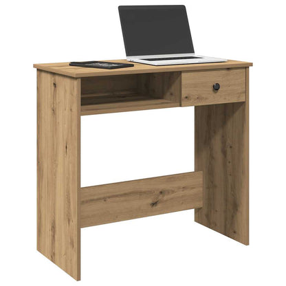 Scrivania Rovere Artigianale 80x40x75 cm in Legno Multistrato - homemem39