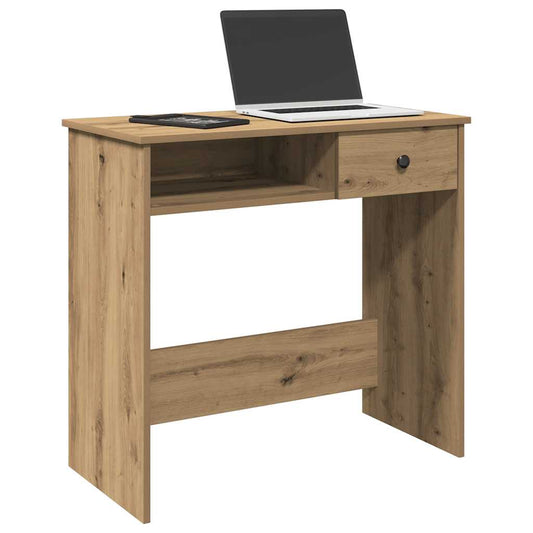 Scrivania Rovere Artigianale 80x40x75 cm in Legno Multistrato - homemem39