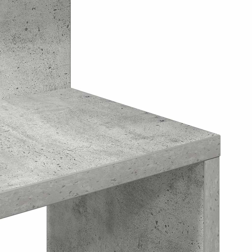 Scaffale Angolare a Muro Grigio Cemento 32x32x127,5 cm | homemem39