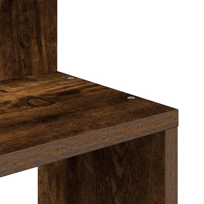 Scaffale Angolare a Muro Rovere Fumo 32x32x127,5 cm Truciolato | homemem39