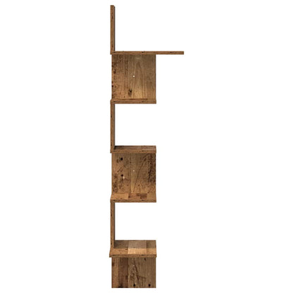 Mensola Angolare Legno Vecchio 32x32x127,5 cm Legno Multistrato | homemem39