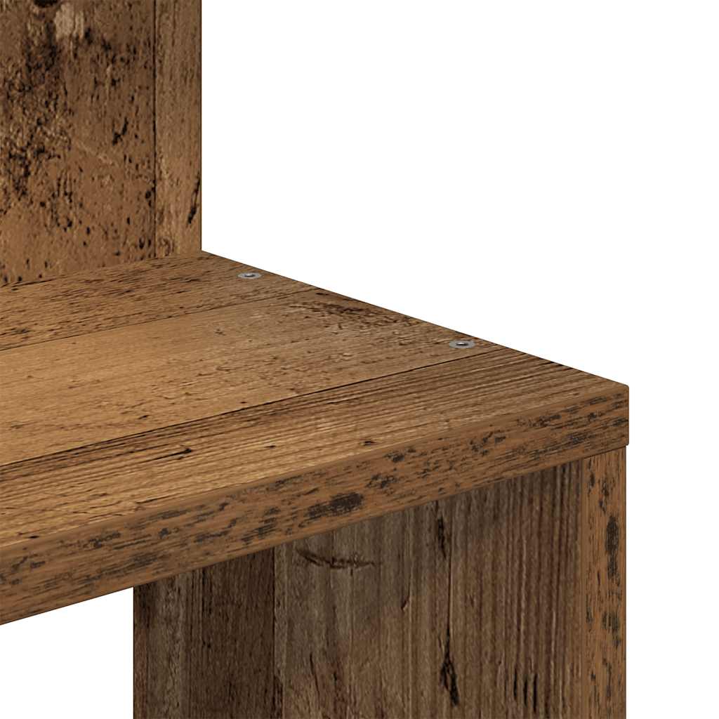Mensola Angolare Legno Vecchio 32x32x127,5 cm Legno Multistrato | homemem39