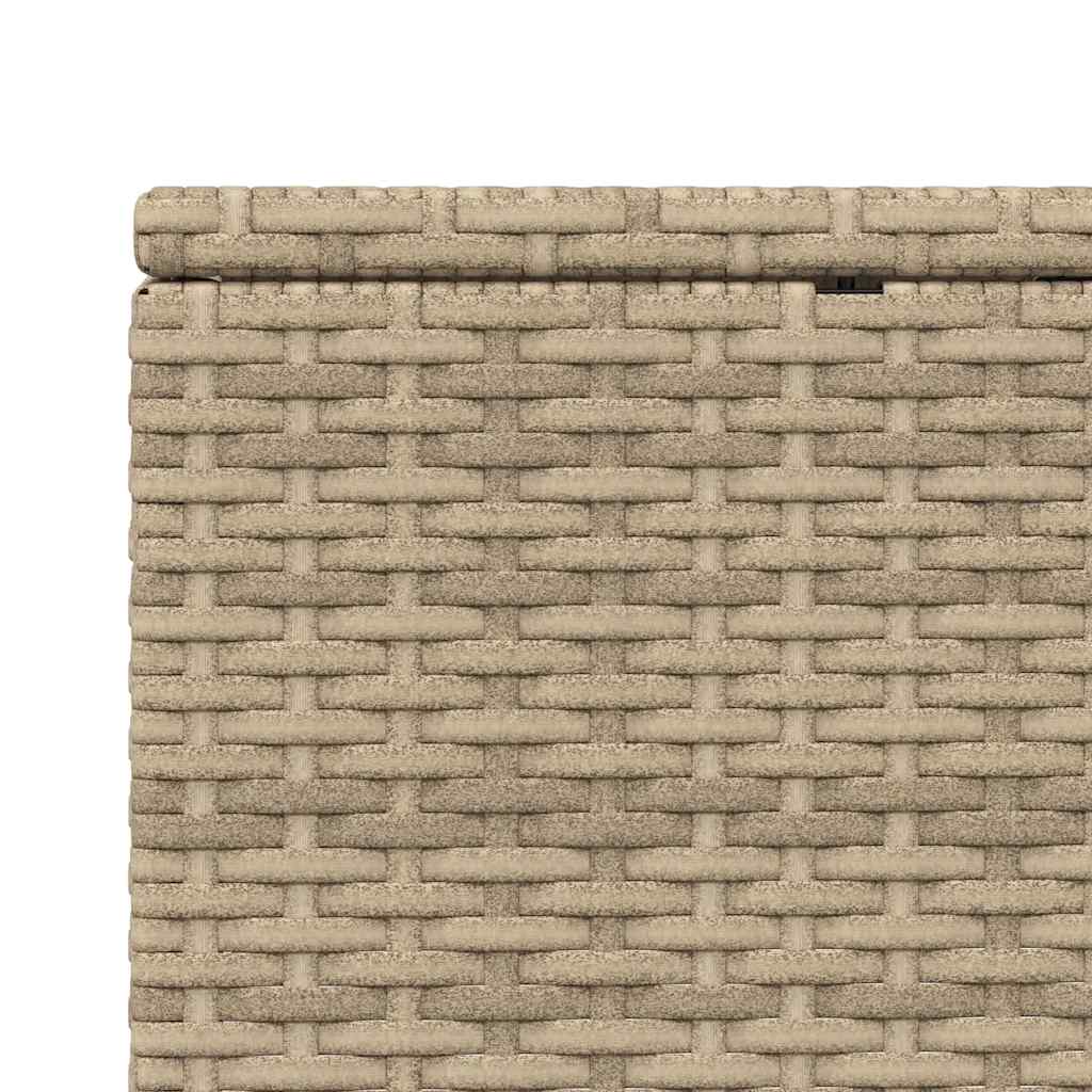 Lettino Prendisole con Cuscino Galleggiante Beige in Polyrattan