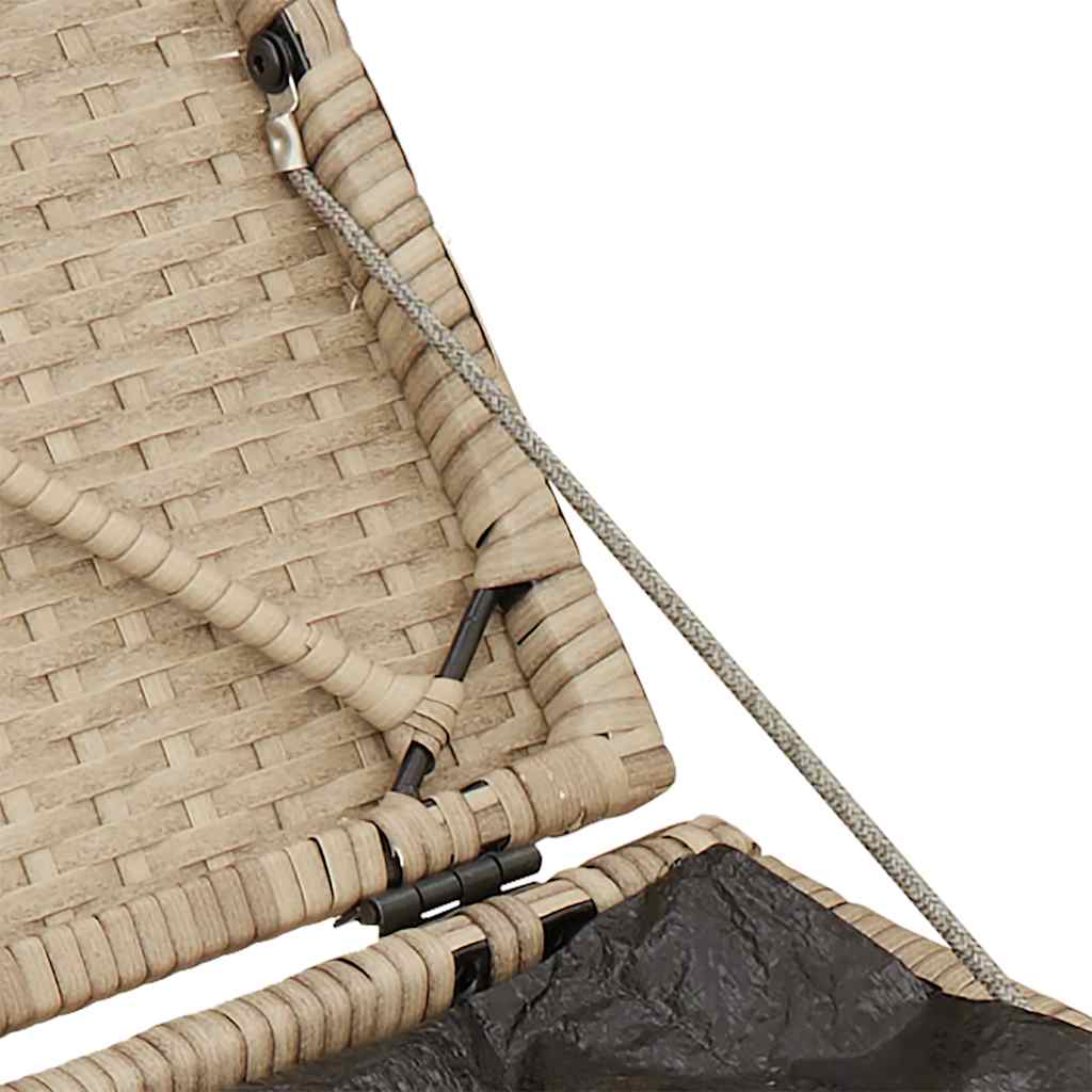 Sgabelli Giardino con Cuscini 4pz Beige 40x40x43 cm Polyrattan