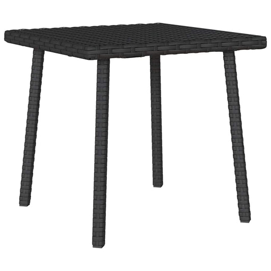 Tavolino da Giardino Rettangolare Nero 40x40x37 cm Polyrattan