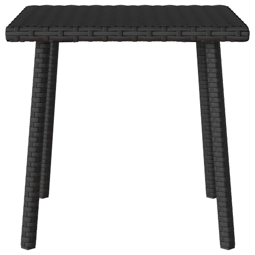 Tavolino da Giardino Rettangolare Nero 40x40x37 cm Polyrattan - homemem39