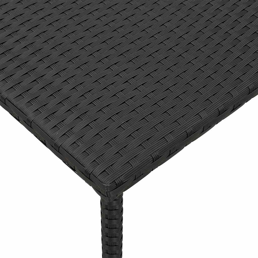 Tavolino da Giardino Rettangolare Nero 40x40x37 cm Polyrattan - homemem39