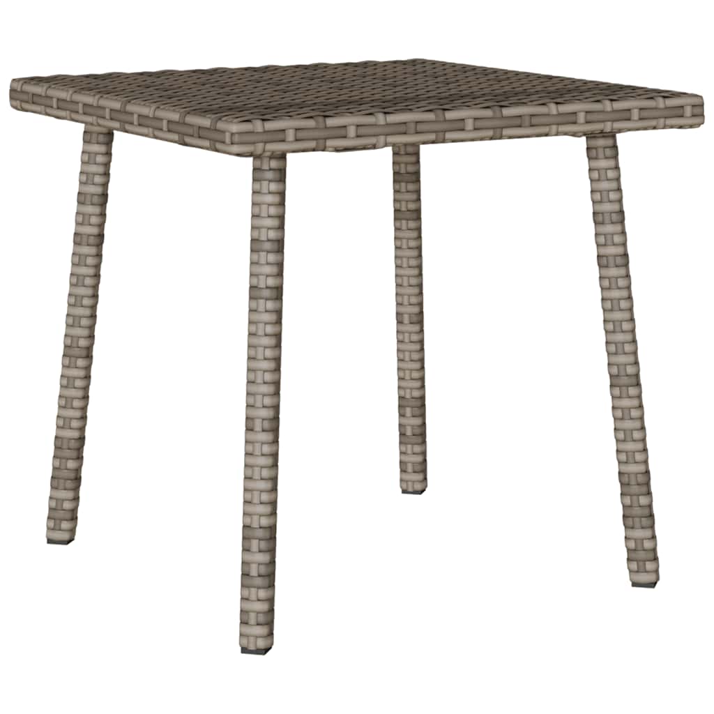 Tavolino da Giardino Rettangolare Grigio 40x40x37 cm Polyrattan | homemem39