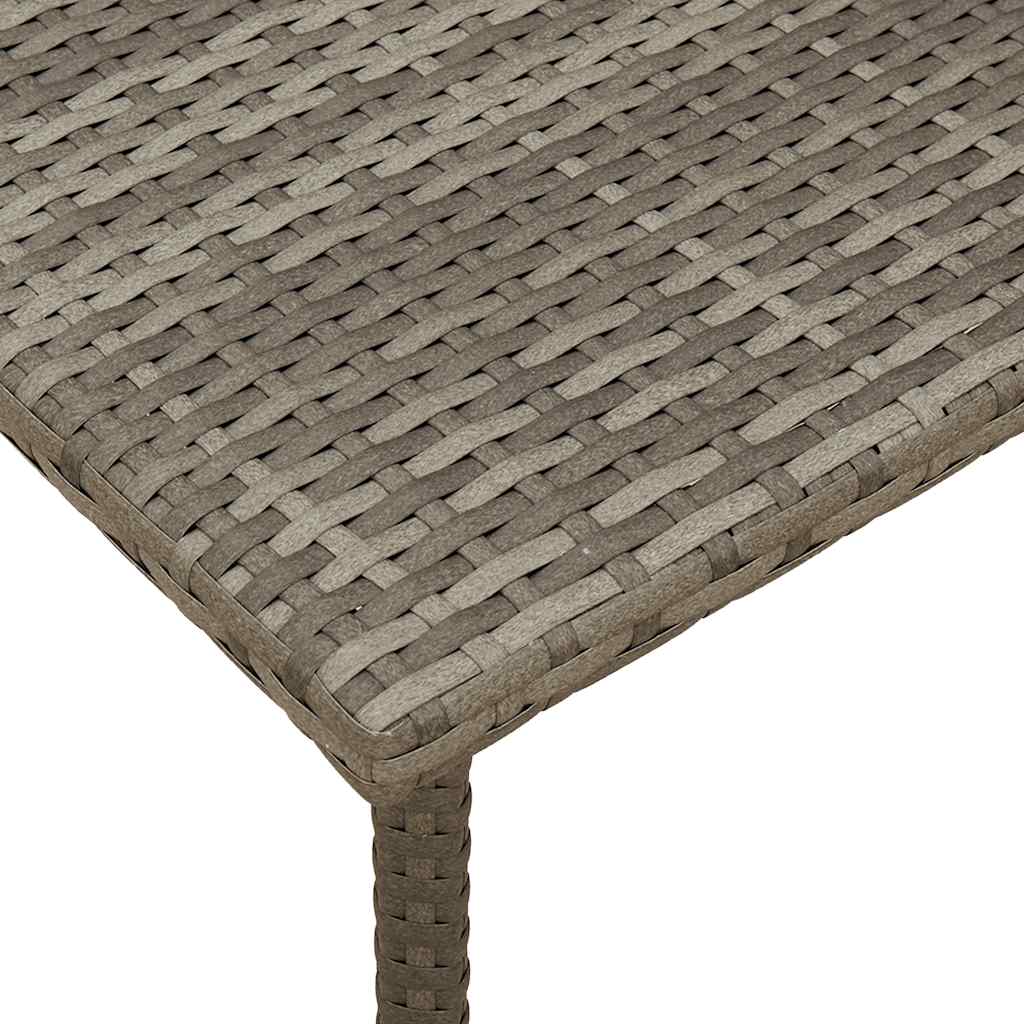 Tavolino da Giardino Rettangolare Grigio 40x40x37 cm Polyrattan | homemem39