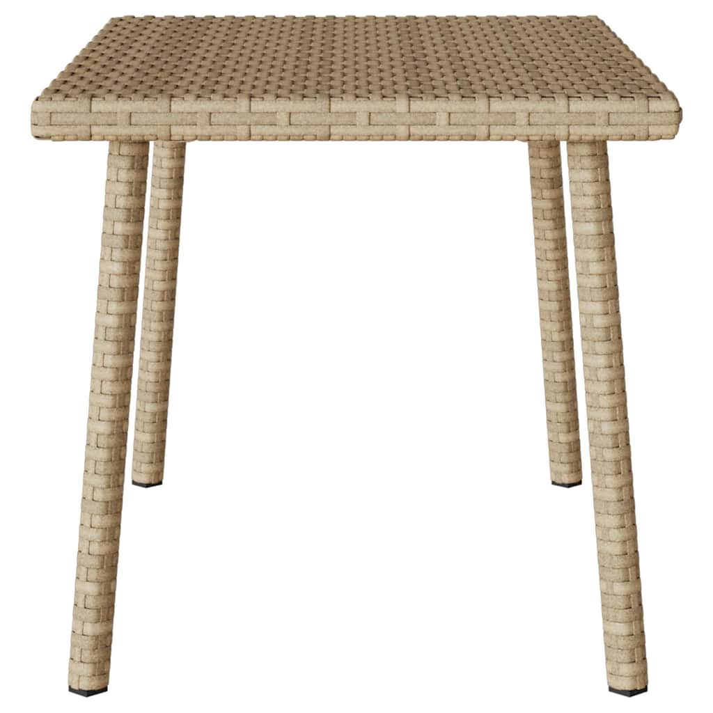 Tavolino da Giardino Rettangolare Beige 60x40x37 cm Polyrattan - homemem39