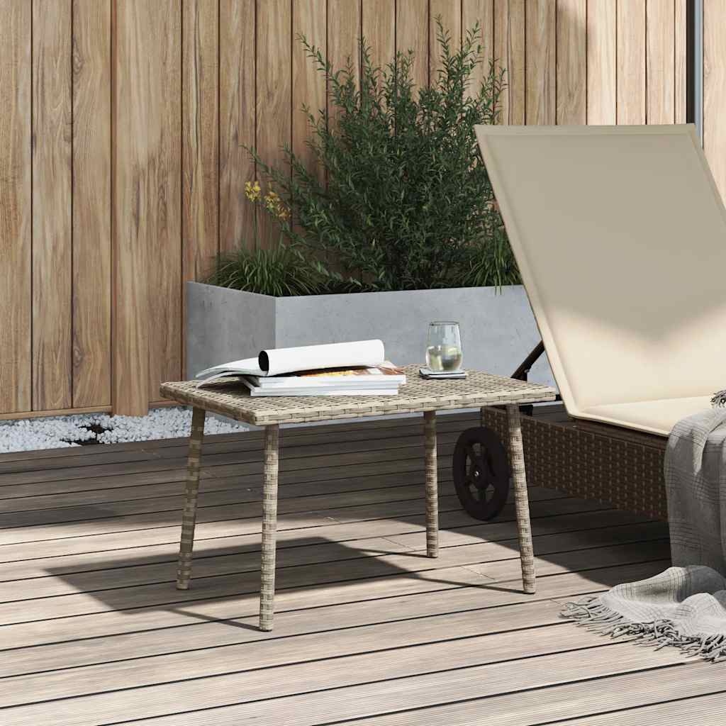 Tavolino da Giardino Rettangolare Grigio Chiaro 60x40x37 cm - homemem39