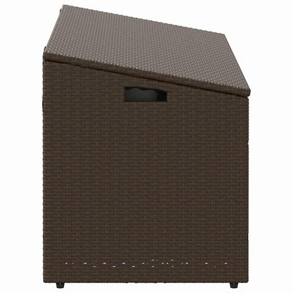 Baule da Giardino Marrone 110x50x58 cm in Polyrattan - homemem39