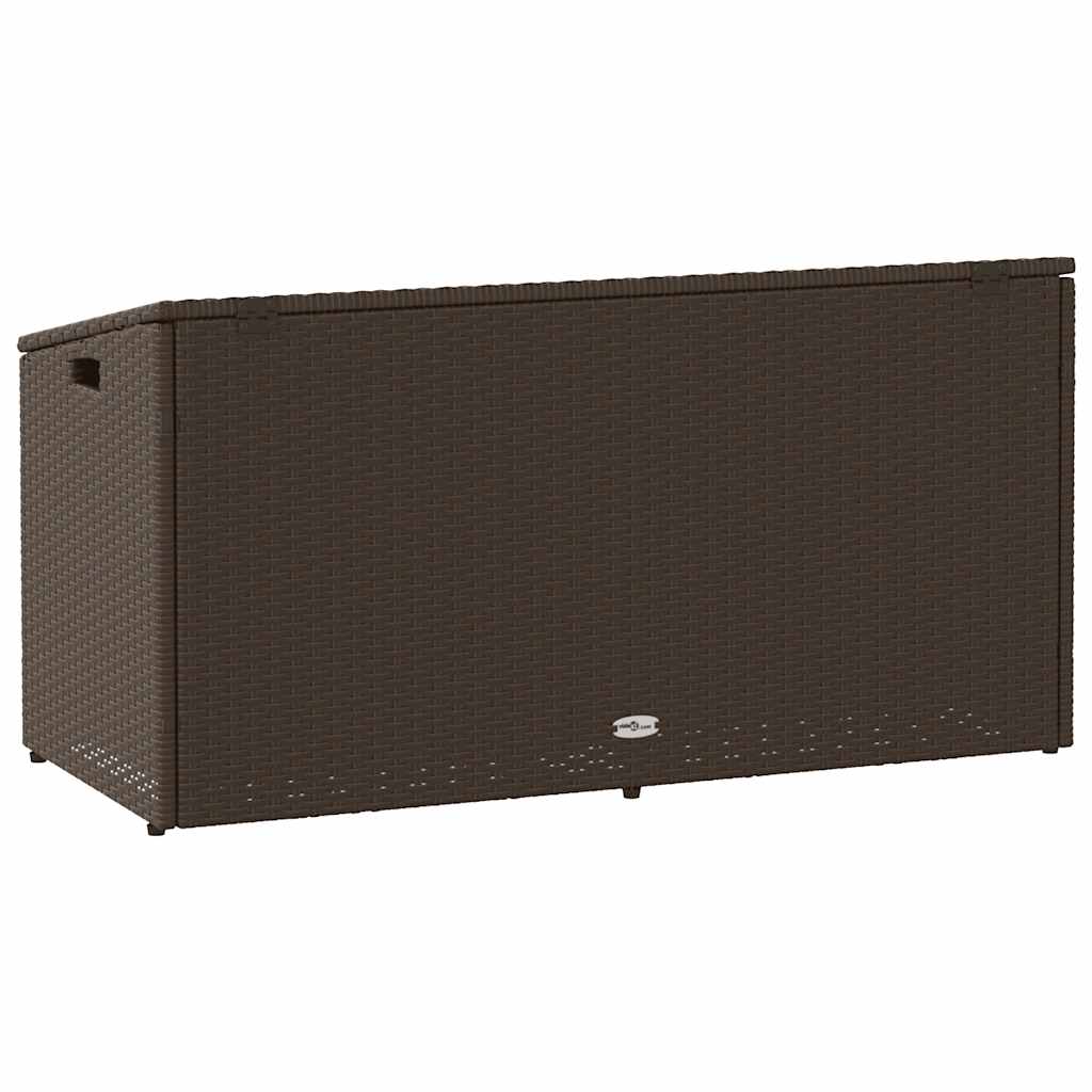 Baule da Giardino Marrone 110x50x58 cm in Polyrattan - homemem39