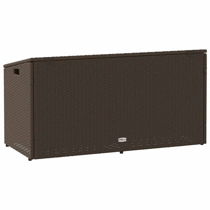 Baule da Giardino Marrone 110x50x58 cm in Polyrattan - homemem39