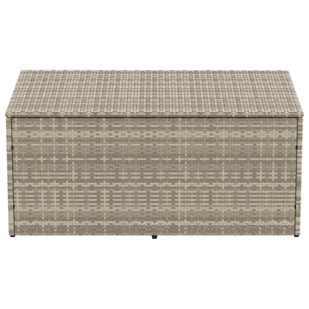 Baule da Giardino Grigio Chiaro 110x50x58 cm in Polyrattan - homemem39