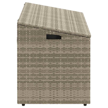 Baule da Giardino Grigio Chiaro 110x50x58 cm in Polyrattan - homemem39