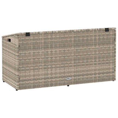 Baule da Giardino Grigio Chiaro 110x50x58 cm in Polyrattan - homemem39