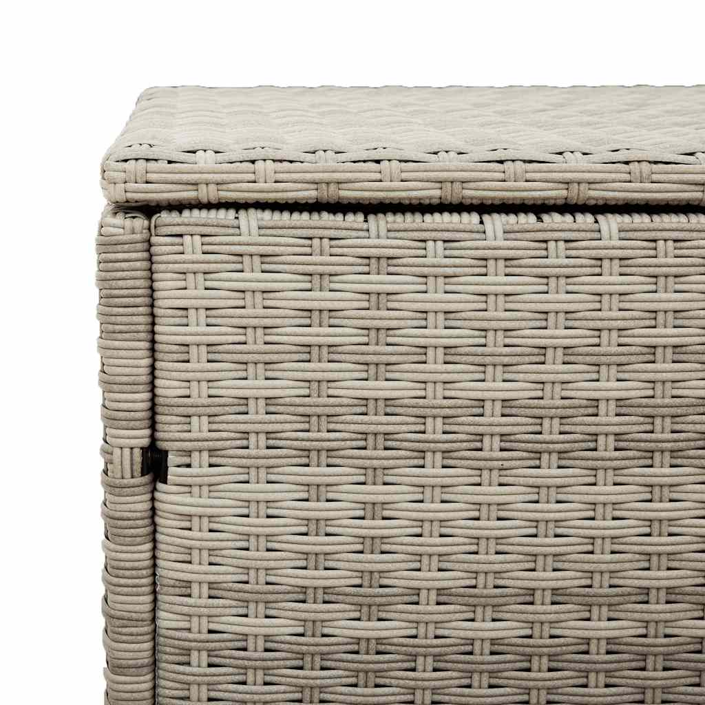 Baule da Giardino Grigio Chiaro 110x50x58 cm in Polyrattan