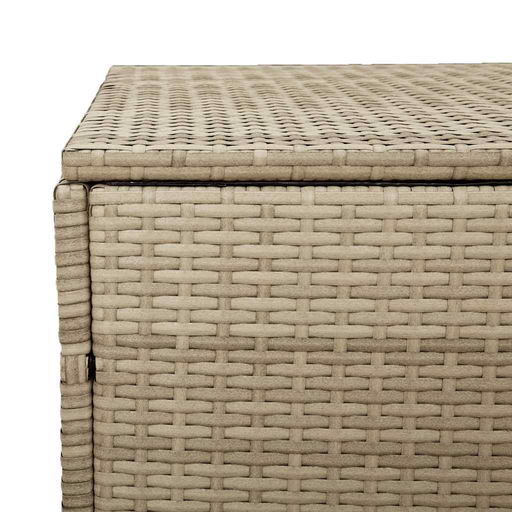 Baule da Giardino Beige 220x50x58 cm Polyrattan - homemem39