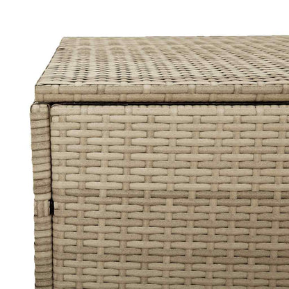 Baule da Giardino Beige 220x50x58 cm Polyrattan - homemem39