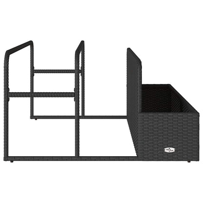 Galleggiante a Bordo Piscina Nero 110x100x57 cm in Polyrattan - homemem39