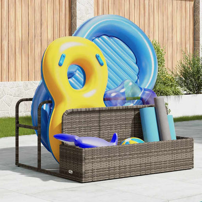 Galleggiante a Bordo Piscina Grigio 110x100x57 cm in Polyrattan - homemem39