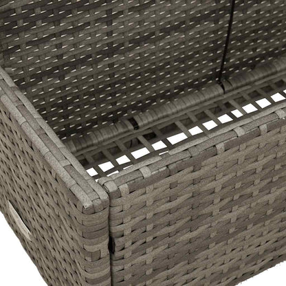 Galleggiante a Bordo Piscina Grigio 110x100x57 cm in Polyrattan - homemem39
