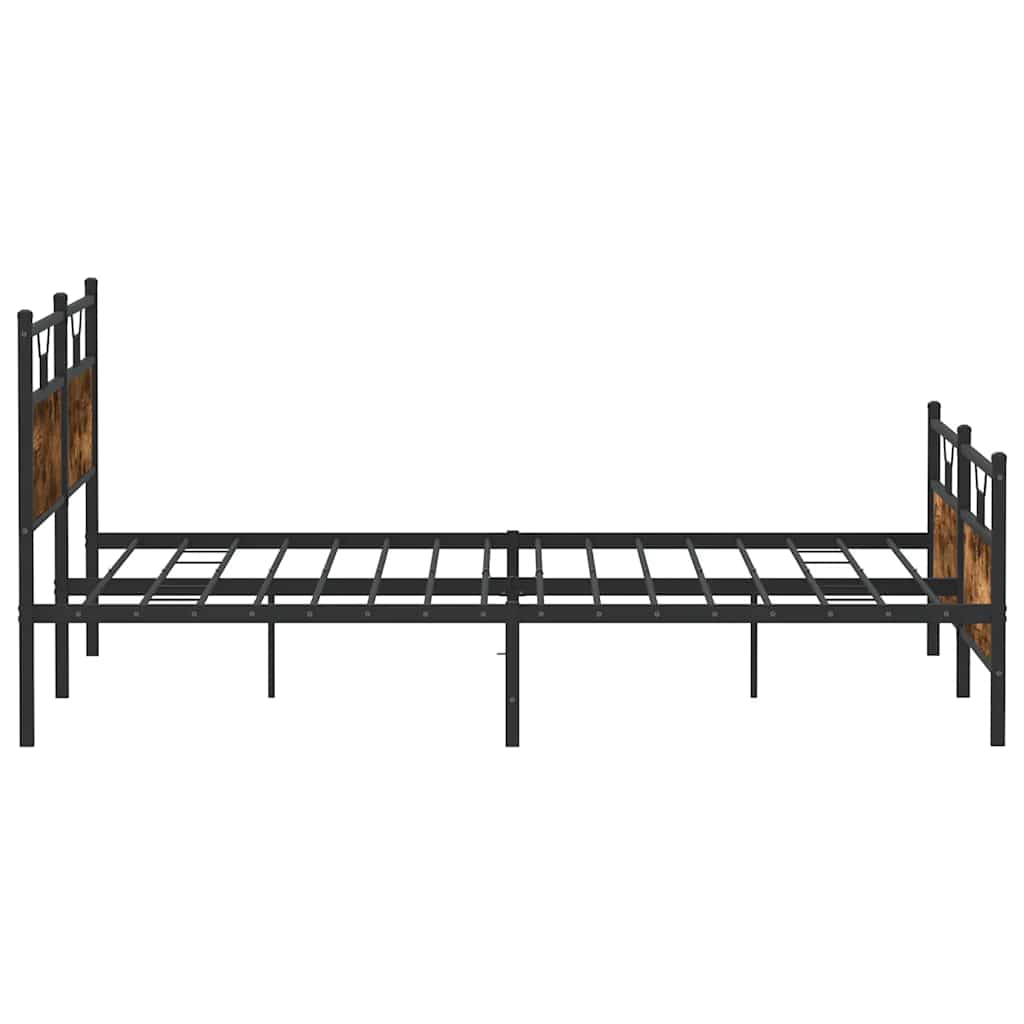 Giroletto senza Materaso in Metallo Rovere Fumo 193x201 cm | homemem39