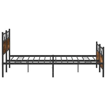 Giroletto senza Materaso in Metallo Rovere Fumo 193x201 cm | homemem39