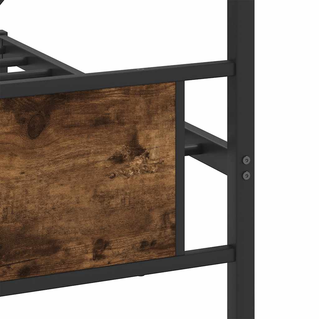 Giroletto senza Materaso in Metallo Rovere Fumo 193x201 cm | homemem39