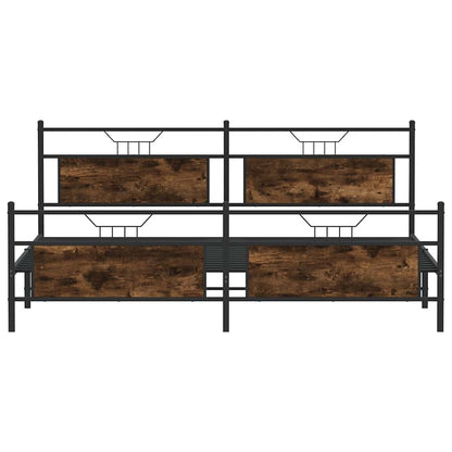 Giroletto senza Materaso in Metallo Rovere Fumo 200x200 cm | homemem39