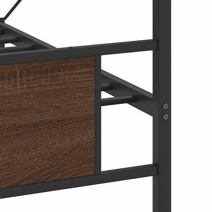 Giroletto senza Materaso in Metallo Rovere Marrone 160x200 cm | homemem39