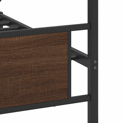 Giroletto senza Materaso in Metallo Rovere Marrone 193x201 cm | homemem39