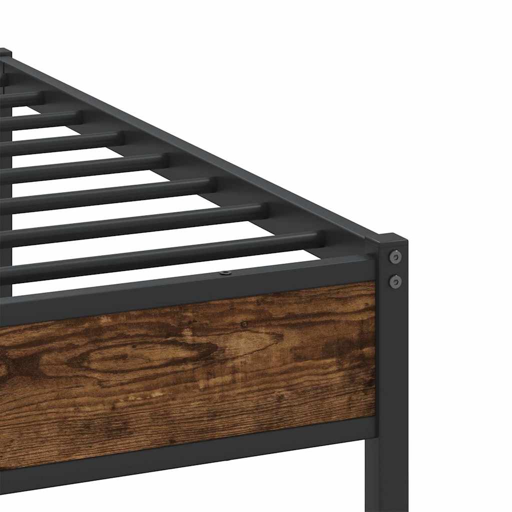 Giroletto senza Materaso in Metallo Rovere Fumo 193x201 cm | homemem39