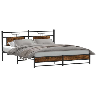 Giroletto senza Materaso in Metallo Rovere Fumo 183x213 cm | homemem39
