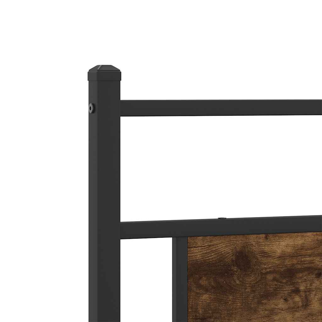 Giroletto senza Materaso in Metallo Rovere Fumo 193x201 cm | homemem39