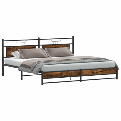 Giroletto senza Materaso in Metallo Rovere Fumo 200x200 cm | homemem39
