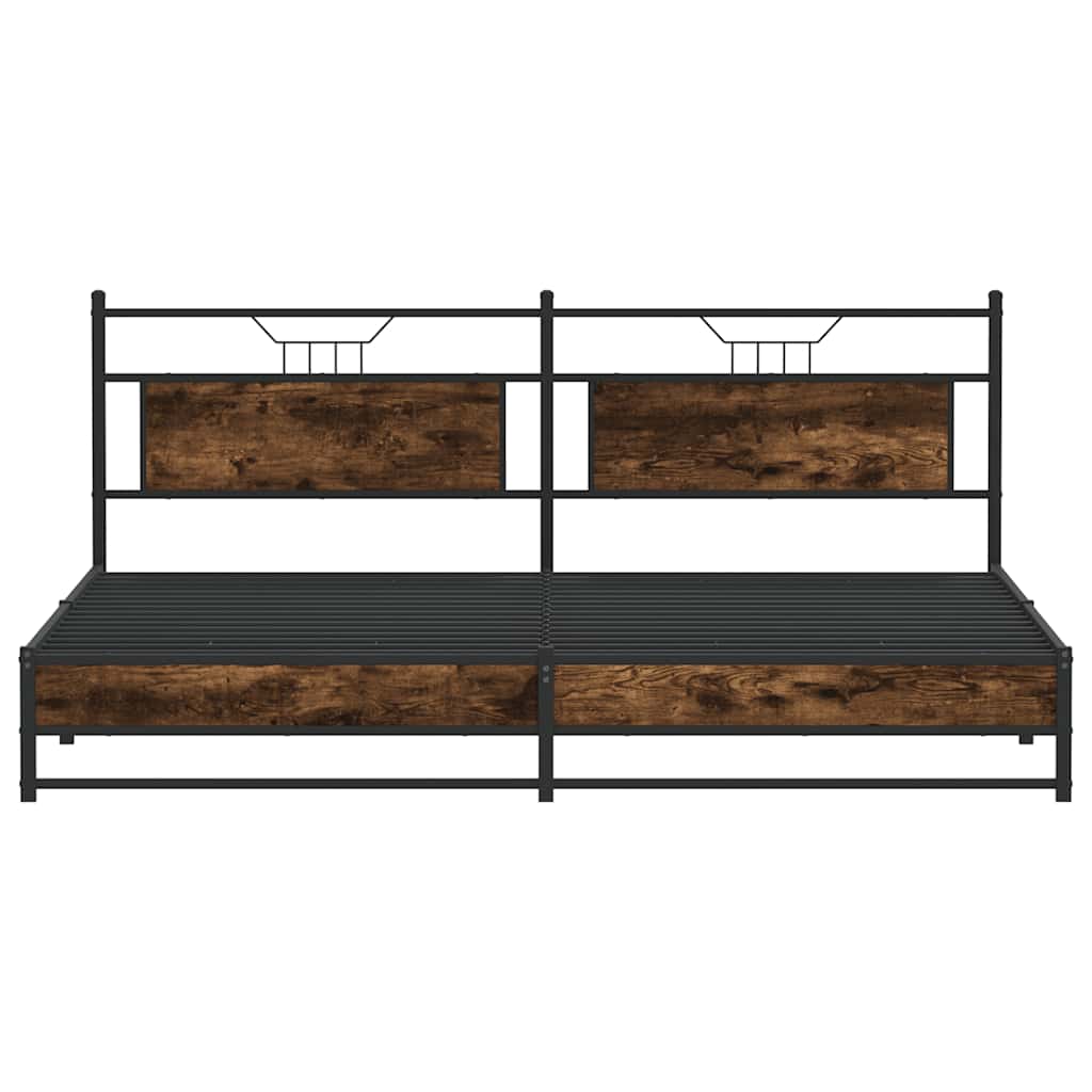 Giroletto senza Materaso in Metallo Rovere Fumo 200x200 cm | homemem39