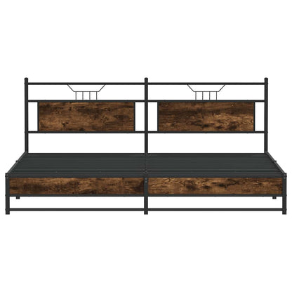 Giroletto senza Materaso in Metallo Rovere Fumo 200x200 cm | homemem39