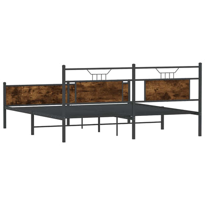Giroletto senza Materaso in Metallo Rovere Fumo 160x200 cm | homemem39