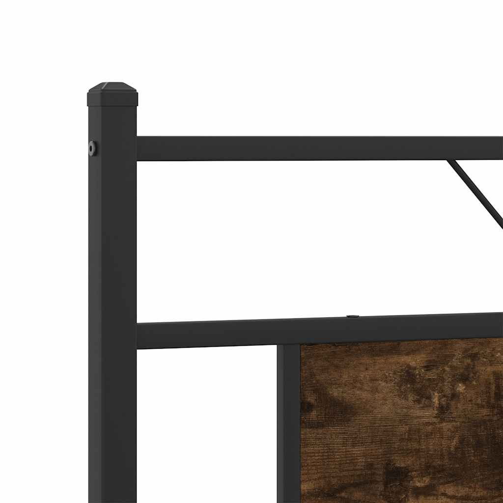 Giroletto senza Materaso in Metallo Rovere Fumo 160x200 cm | homemem39