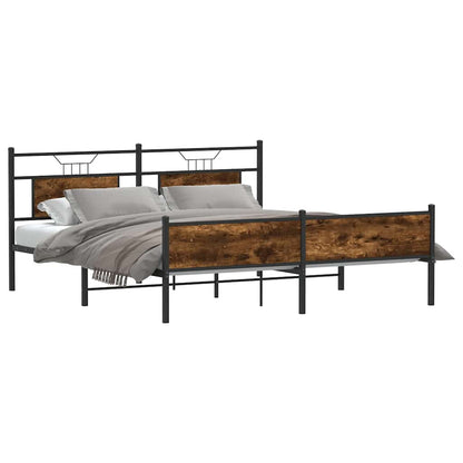 Giroletto senza Materaso in Metallo Rovere Fumo 180x200 cm