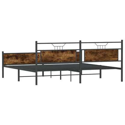 Giroletto senza Materaso in Metallo Rovere Fumo 193x201 cm | homemem39
