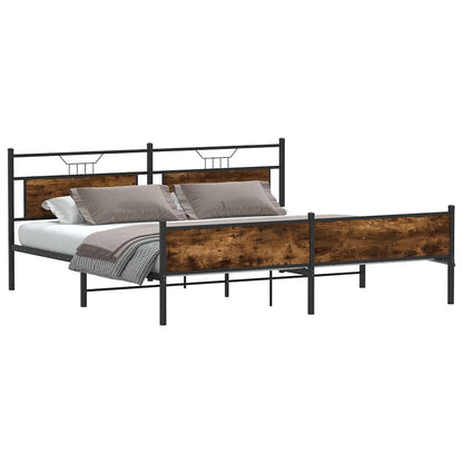 Giroletto senza Materaso in Metallo Rovere Fumo 200x200 cm | homemem39