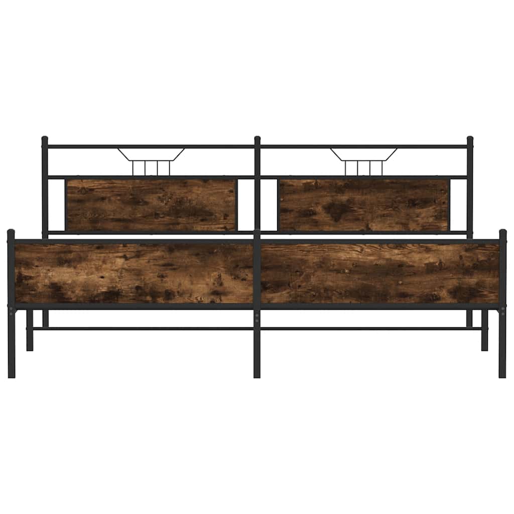 Giroletto senza Materaso in Metallo Rovere Fumo 200x200 cm | homemem39